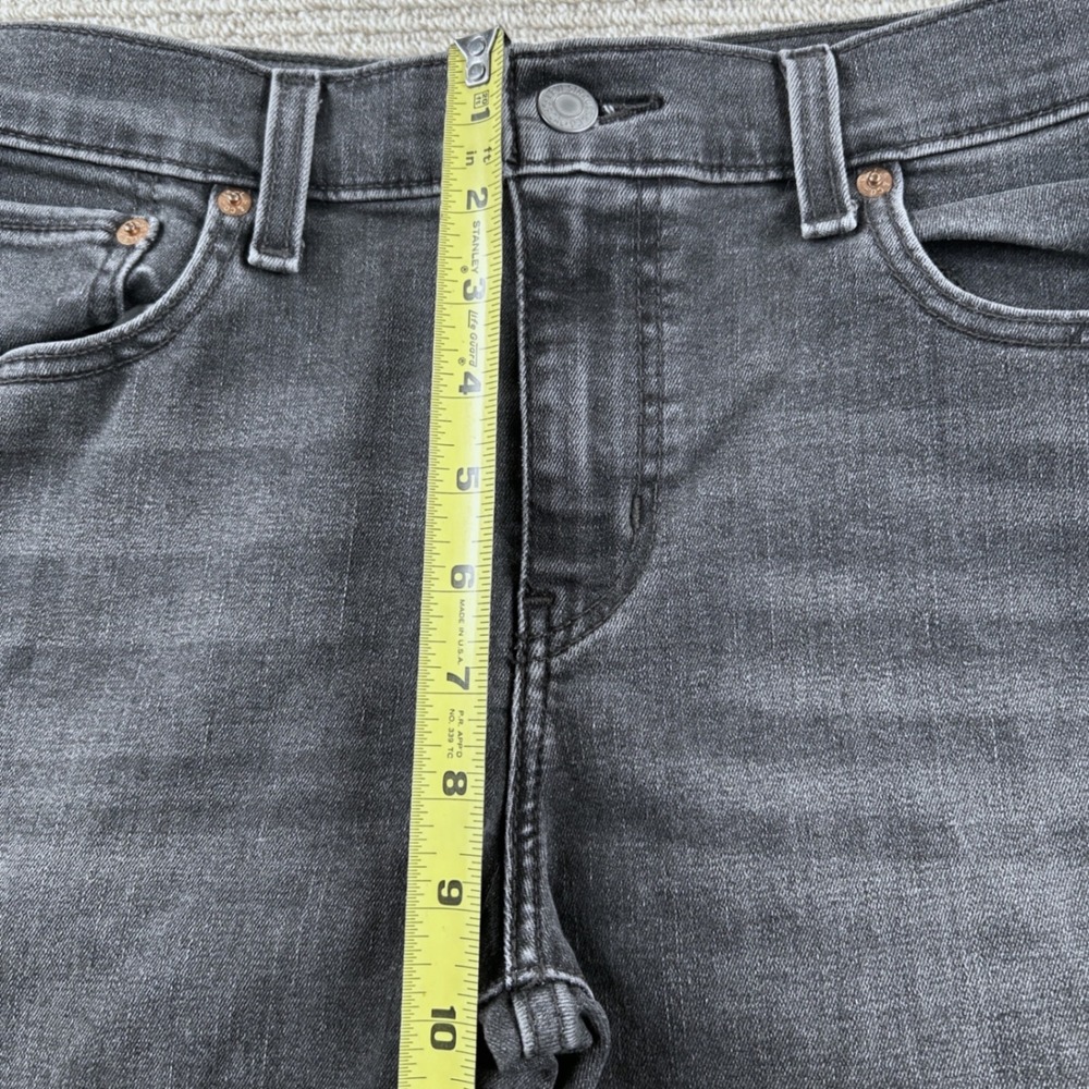Levi's Mid Rise Boyfriend Jeans Womens 31 (Actual 34) Black Faded Denim 19887 - Picture 11 of 14